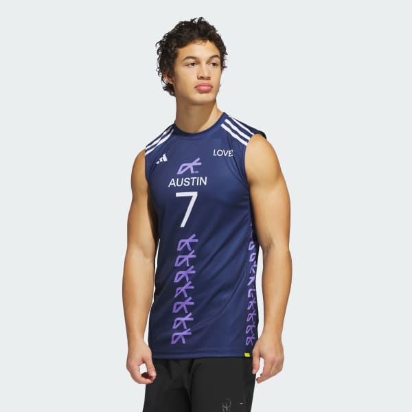adidas x LOVB O'Neal Sleeveless Jersey - Blue | Free Shipping with