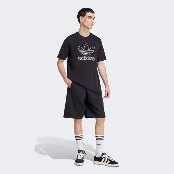 Adidas original jersey shorts trefoil logo black 2025