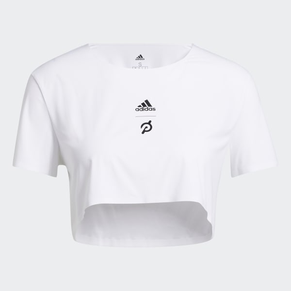 blanc T-shirt adidas x Peloton Crop DJ827