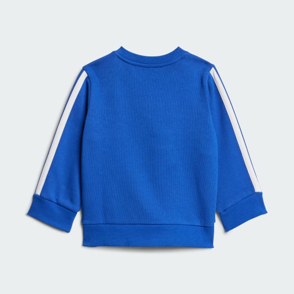 modrá Souprava Seasonal Essentials Tiberio 3-Stripes Fleece Crew Kids