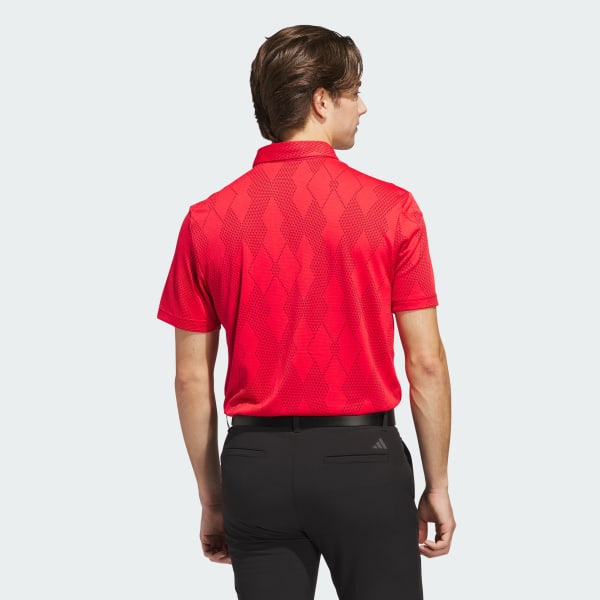 สีแดง เสื้อโปโลมีผิวสัมผัส Ultimate365 Micro