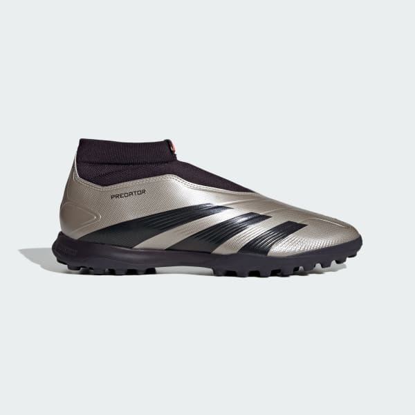 Gris Zapatos de Fútbol Predator League Sin Cordones Pasto Sintético