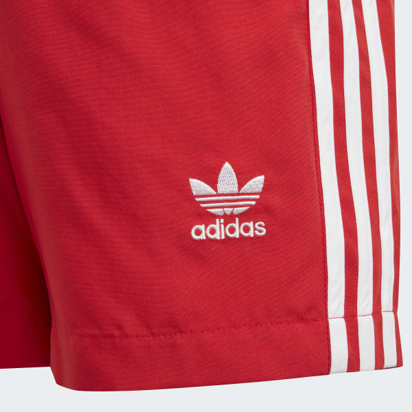 cervená Plavecké šortky Originals Adicolor 3-Stripes