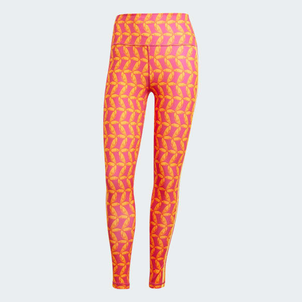 Orange adidas x FARM Rio 7/8 tights