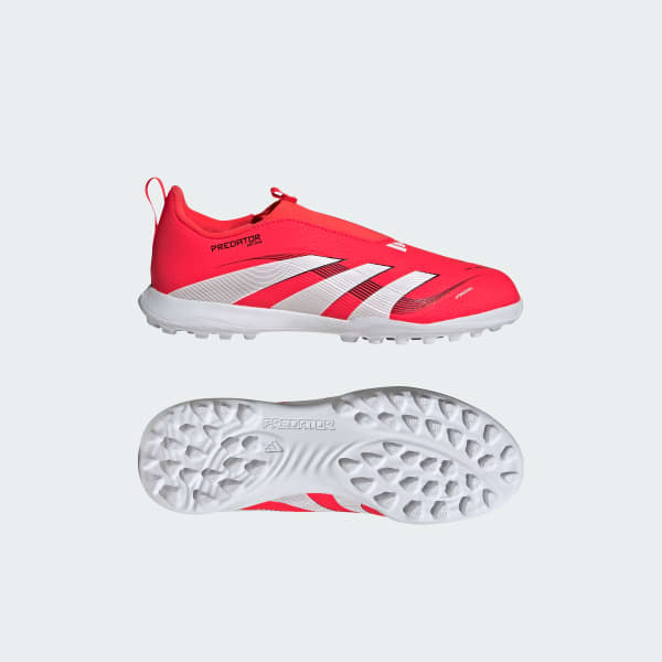 Red Predator League Laceless Turf Boots Kids