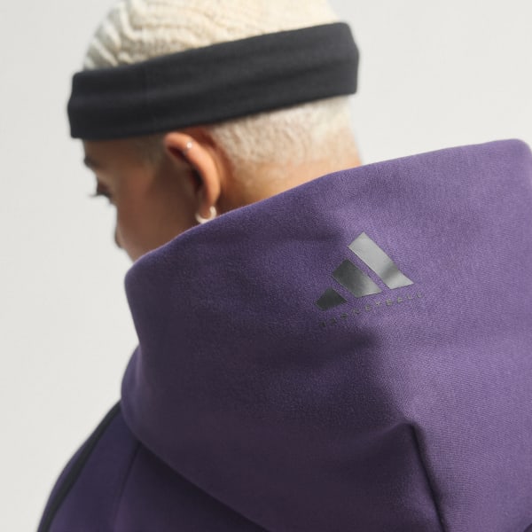 Purple ADIDAS CROP HOODY