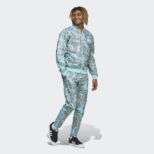 Green Jeremy Scott Money Print Track Pants (Gender Neutral)