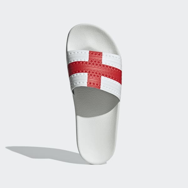 White Adilette Slides
