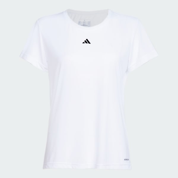 Branco Camiseta OWN THE RUN TRÊS LISTRAS FEMININA