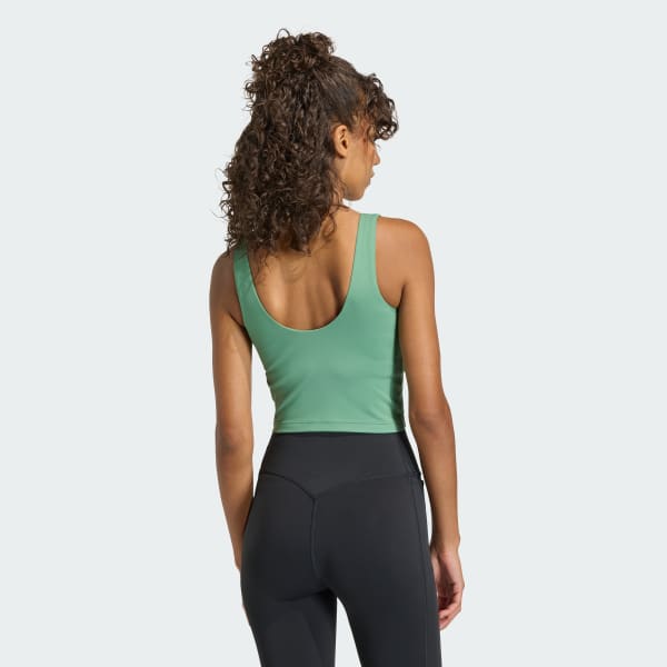 Verde Playera Sin Mangas Studio All Me 3 Franjas Soporte Medio