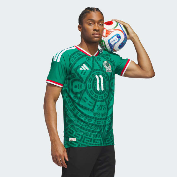 adidas Mexico 26 Home Gimenez Authentic Jersey - Green | Free