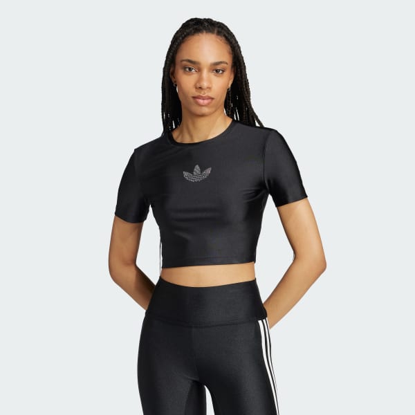 Adidas t shirt schwarz damen shop