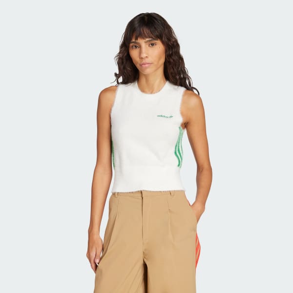 White 플러피 니티드 베스트