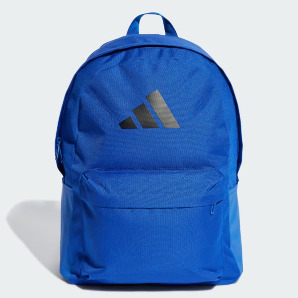 Azul Mochila Classic 3 Bar Logo