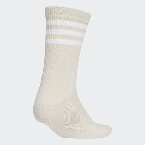 Beige 3-Stripes Crew Socks