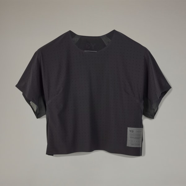 Noir T-shirt de running manches courtes Y-3