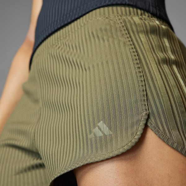 Verde Pantalón corto Pacer All Gym Seasonal Rib High-Rise Tonal 3 bandas