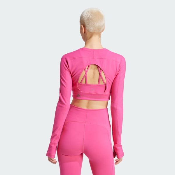 Pink adidas by Stella McCartney TrueStrength Cropped Long Sleeve