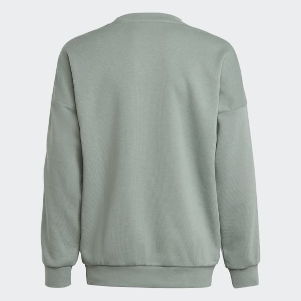 Zielony Animal Print Crew Sweatshirt