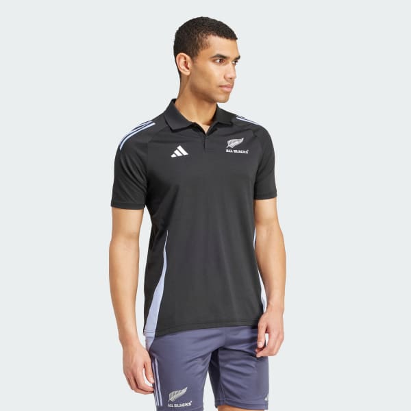 Black All Blacks Rugby Short Sleeve Polo Shirt