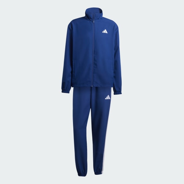 Azul Agasalho Malha Sportswear Basic Três Listras 