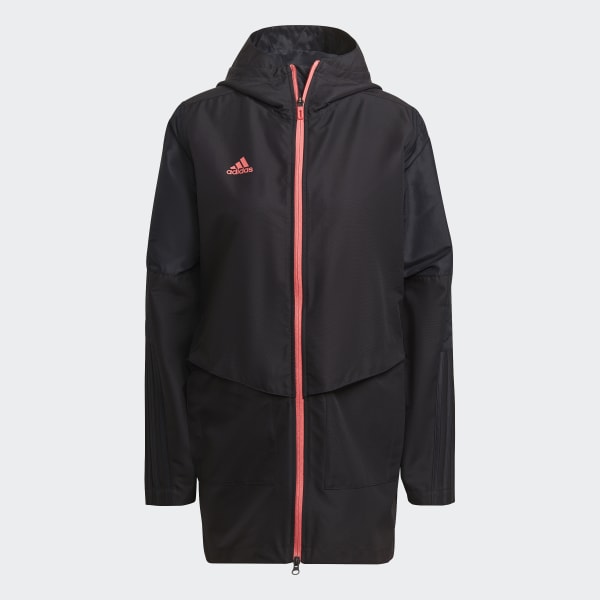 Negro Chamarra Tiro Parka