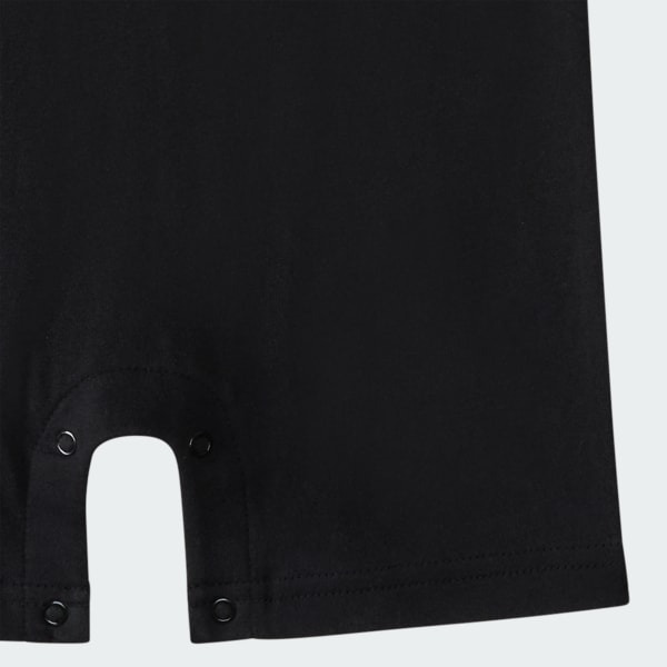 Short Sleeve 3-Stripes Logo Romper
