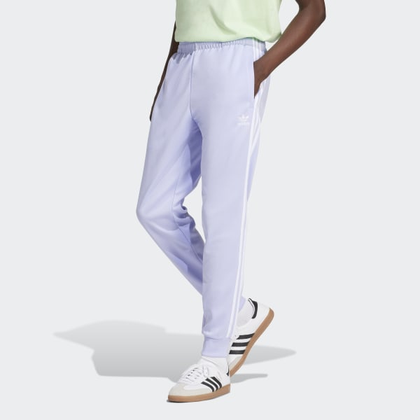adidas トラックパンツ　黒　パープル 古着–00's adidas ブラック×パープル サイドライン トラック
