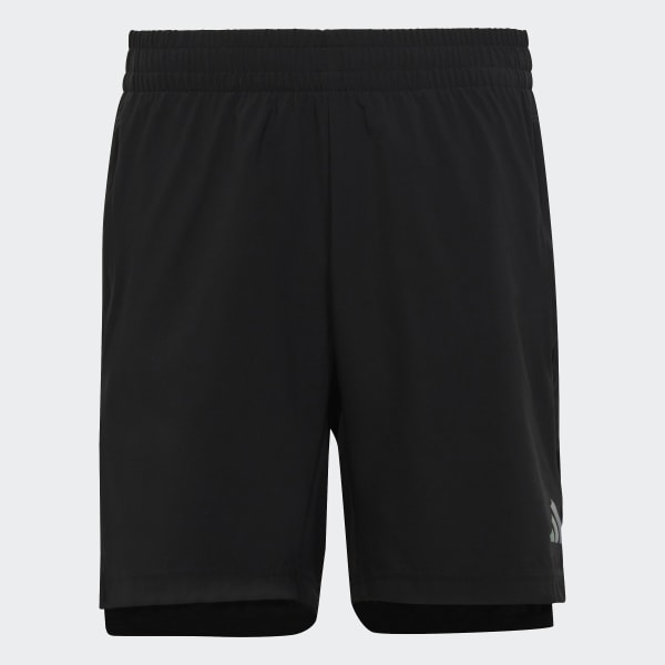 Czerń AEROREADY 3-Stripes Woven Shorts
