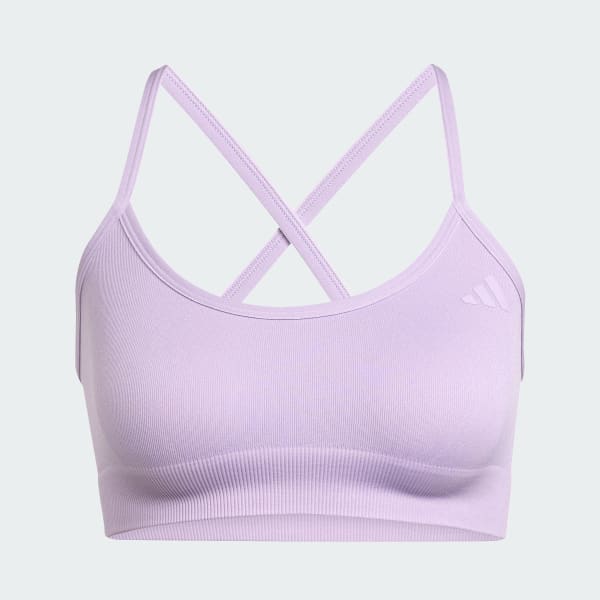 Violeta Top Deportivo Workout Essentials Tejido de Soporte Ligero