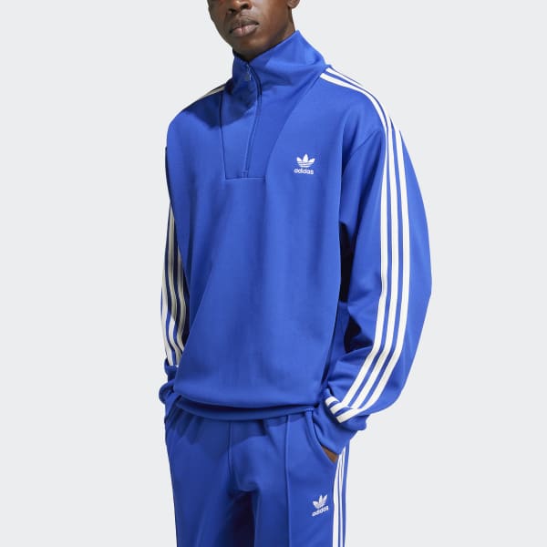 adidas Bluza dresowa Adicolor Funnel Neck - Niebieski