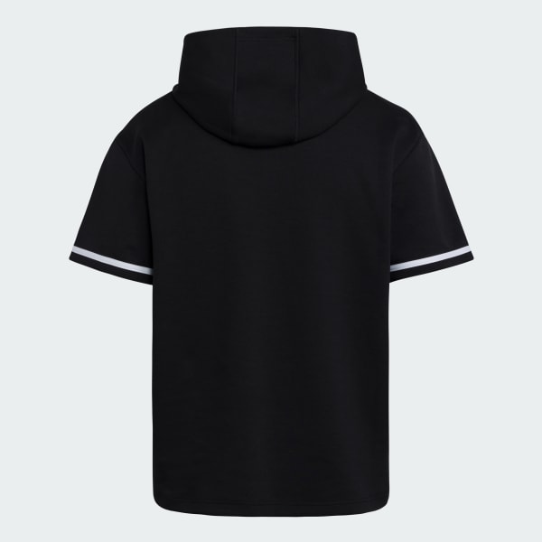 Black adidas Dugout Short Sleeve Hoodie