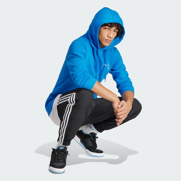 Azul Camisola com Capuz Paris