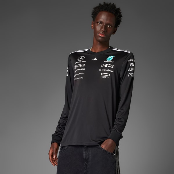 cerná DRES MERCEDES - AMG PETRONAS FORMULA ONE TEAM DRIVER LONG SLEEVE