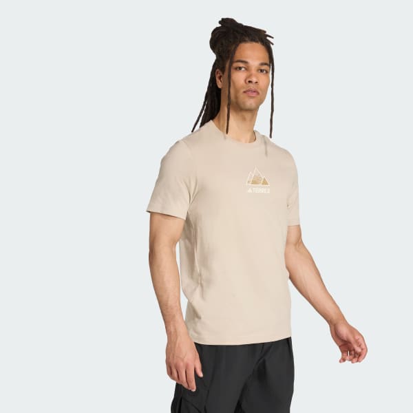 สีเบจ เสื้อยืดพิมพ์ลาย Terrex Outdoor Athlete