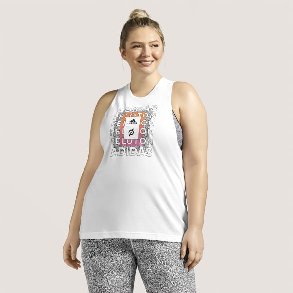 White adidas x Peloton Muscle Tank Top MBH45