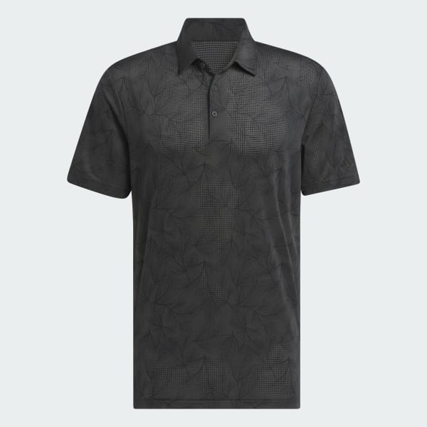 Gris Playera Polo Estampada de Malla Ultimate365 