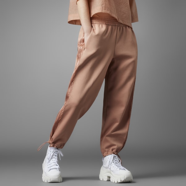 brown adidas trousers