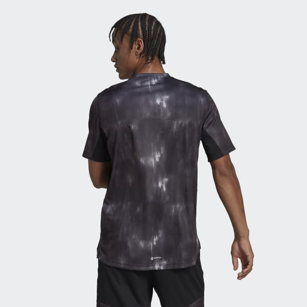 Negro Camiseta de Entrenamiento AEROREADY Workout con Estampado Chalk N5460