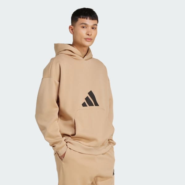 Brown Future Icons 3 Bar Logo Hoodie