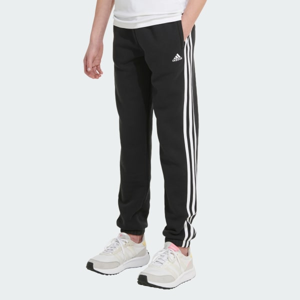 Adidas cotton fleece 3 stripe joggers hot sale
