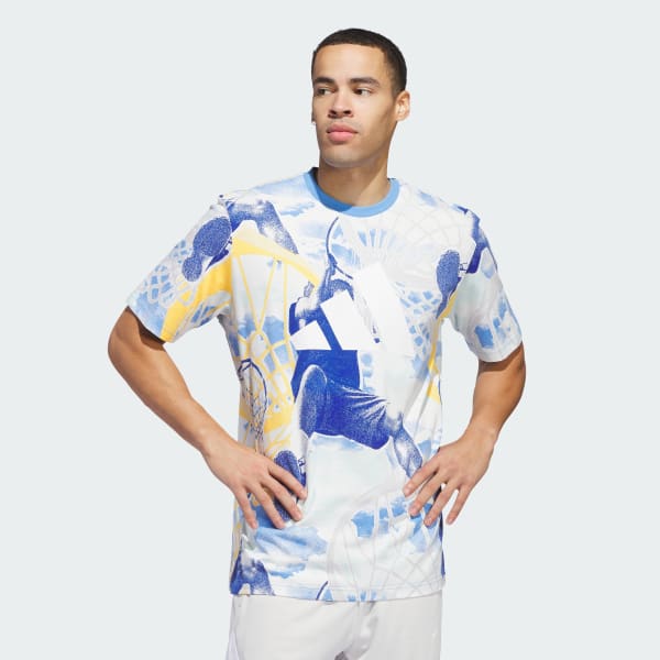 Azul Playera Blue Summer Estampada