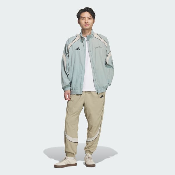 グリーン BRAND LOVE ルーズフィット ライトウーブン フルジップジャケット