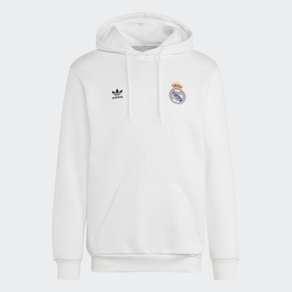 biela Mikina s kapucňou Real Madrid Essentials Trefoil BUN72