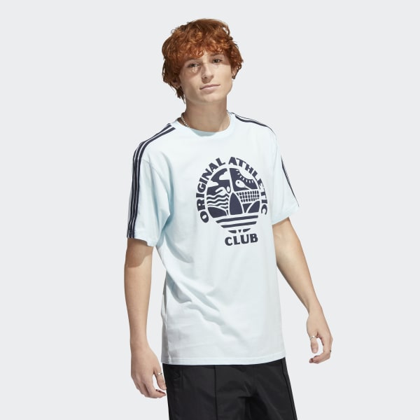 Blue Original Athletic Club 3-Stripes T-Shirt VB110