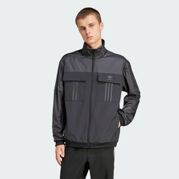 Đen Áo Track Top Utility