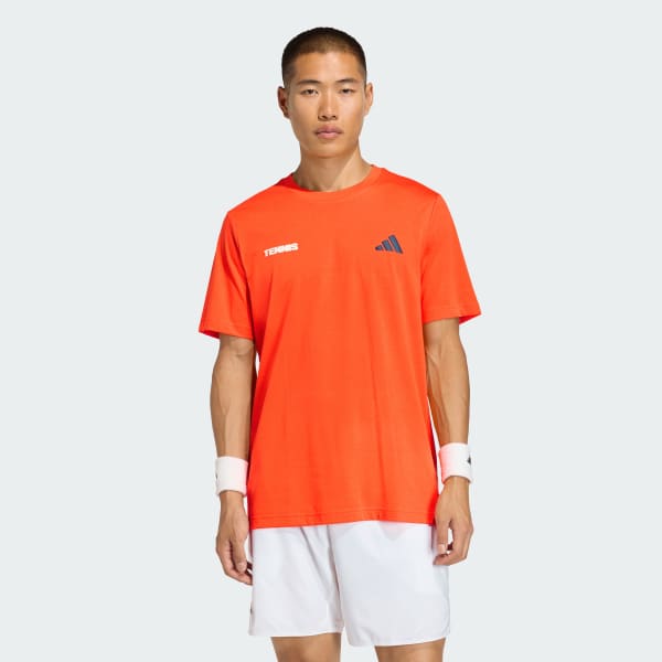 Orange Tennis Hot Egg Graphic T-Shirt