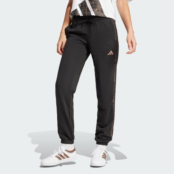 Black Essentials Seasonals Animal Pants