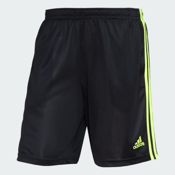Preto Shorts Malha adidas Três Listras AEROREADY