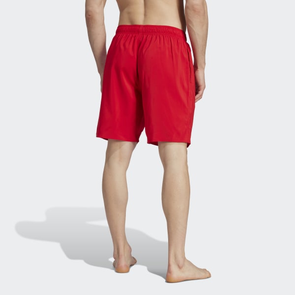 adidas Solid CLX Classic-Length Swim Shorts - Red | adidas India